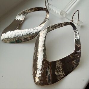 VINTAGE | Dominique Dinouart DDD | Hammered Textured Mexico Sterling Earrings